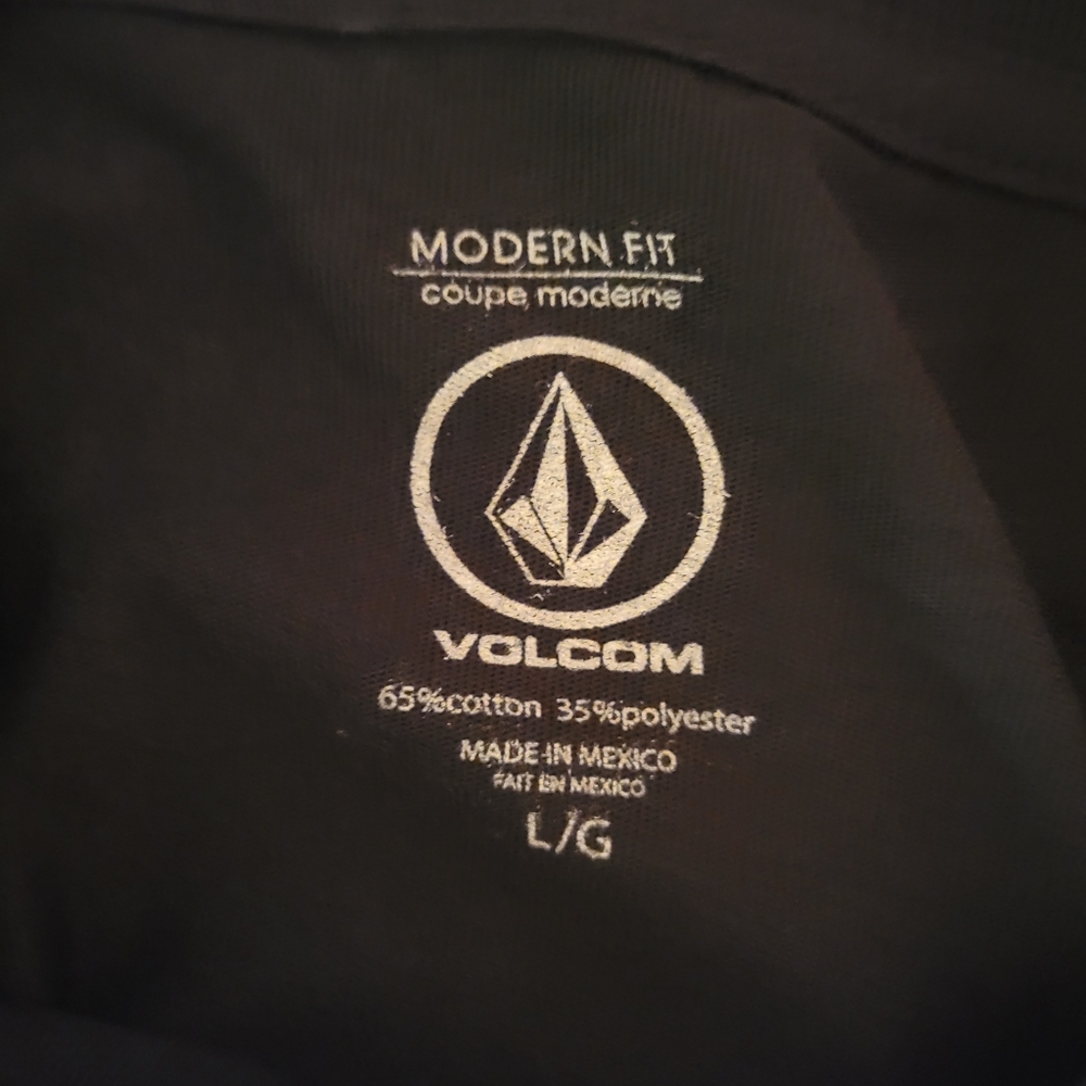 VOLCOM ENCYPHER TECH BLACK & TEAL TEE, SKATER, SURF, NWT, LARGE - Picture 9 of 10